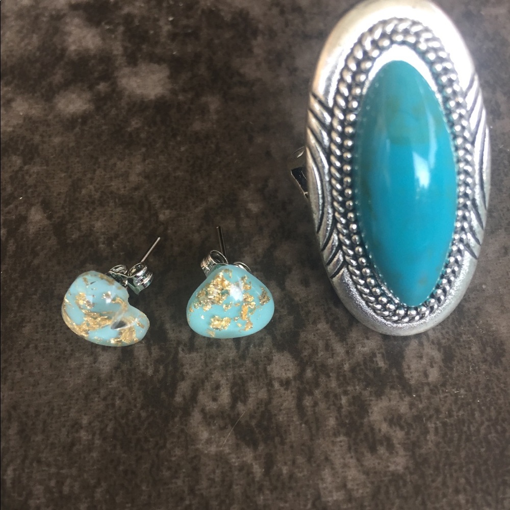 Ring and earrings